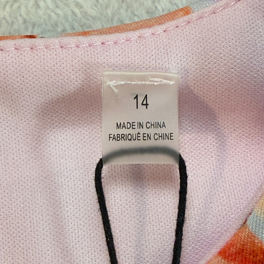 Tahari Watercolor Pink Summer Floral Sheath Dress HD967010 Size 14 NWT - Picture 9 of 12
